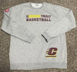 Central Michigan University Detroit Pistons Sweatshirt  Adult XL Coyote SGA Gray - Picture 1 of 3