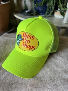 bass pro shops hat Neon Yellow Green Adjustable Trucker Cap Mesh Snap Classic Lo - Picture 1 of 4