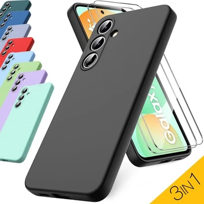 Handy Hülle + 2 x 9H Glas für Samsung Galaxy A56 5G Display Schutz Silikon Case - Bild 1 von 4