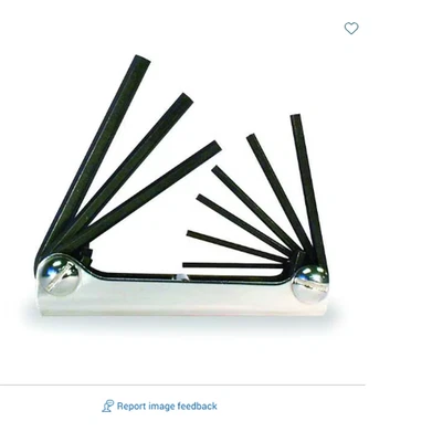 9 Piece SAE Fold-Up Hex Key Set, 20911 - Image 1 of 4