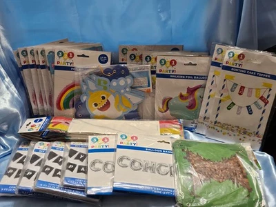 LOTE DE MÁS DE 30 GLOBOS DE ALUMINIO DECORACIONES DE FIESTA SURTIDOS - CORREDOR DE MESA - PANCARTAS Foto 1 de 4