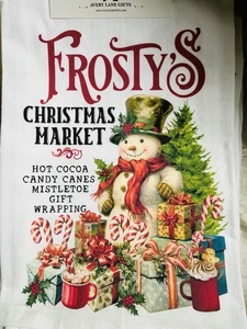Avery Lane Mehlsack Geschirrtücher - Weihnachten "FROSTY" Weihnachtsmarkt - Bild 1 von 2