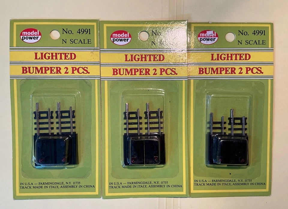 Lot Of Model Power N Scale 3 Sets Of Lighted Bumpers 2 Packs - Image 1 of 1