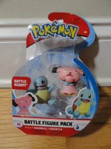 Pokemon Battle Figure Pack Snubbull & Winking Squirtle Wicked Cool Toys Nuovo - Foto 1 di 3