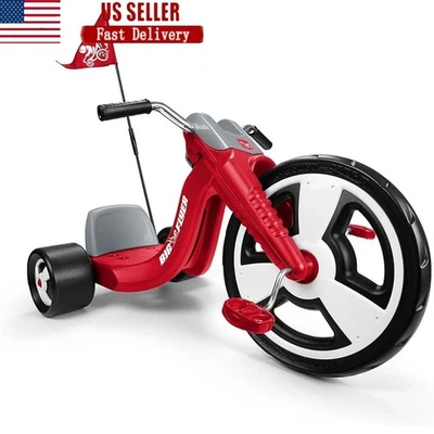 Bicicleta picadora deportiva Big Flyer para niños pequeños con asiento ajustable y banderín de carreras nueva Foto 1 de 4