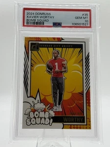 2024 Panini Donruss XAVIER WORTHY #35 Bomb Squad Rookie Card (RC) ๐ PSA 10 ๐ - Picture 1 of 2