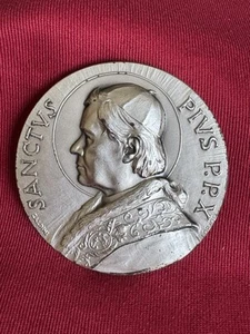 Sanctvs Pivs P.P.X Pope 2" Gedenkmedaille silberfarben/Münze aus Italien - Bild 1 von 3