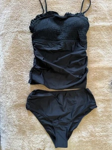 Black tankini swim set in size M. - Picture 1 of 6