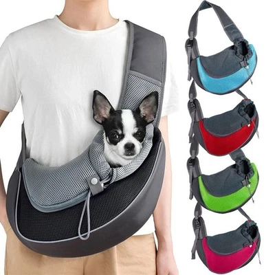 Pet Carrier Shoulder Bag Dog Cat Sling Puppy Tote Pouch Travel Hands Carry UK - Image 1 of 4