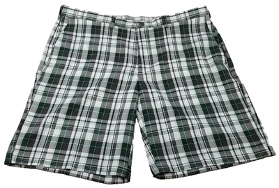 Pantalones Cortos Chinos Haggar Para Hombre 38 Verde Gris Blanco Bolsillos a Cuadros Preppy Golf Informales Foto 1 de 4