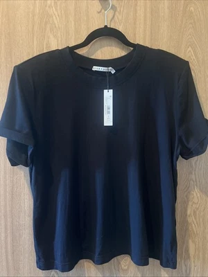 Alice and Olivia Black Tee Top Size Large New WT - Image 1 of 4