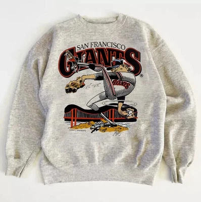 San Francisco Giants 80s MLB Baseball caricature Sweatshirt  AN39096 - Image 1 of 2