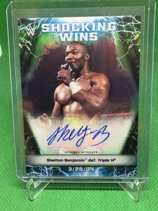 WWE Topps 2020 cromo Shelton Benjamin automático #SWA-SB verde #d/99  - Imagen 1 de 3