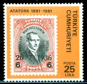 1981 Mustafa Kemal Atatürk, Präsident, Türkei, Mi.2555, postfrisch - Bild 1 von 1