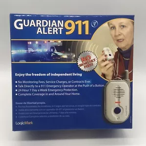 LogicMark Guardian Alert 911 Medical Alert System Base & Voice Pendant #30911 - Picture 1 of 7