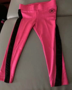 Converse All Star Girl's  Size 5 Leggings NEW Prime Pink & Black - Picture 1 of 4