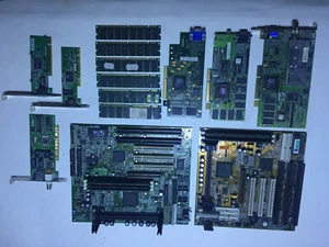 Lot of 2 Pcs ATC-6130 SL-61C SYSTEM BOARDs SLOT 1 CPU SD-RAM AGP PCI CARDS LAN - Picture 1 of 12