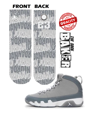 Jordan 9 cool grey socks - Image 1 of 2