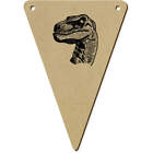5 x 140mm 'Raptor Dinosaur' Wooden Bunting Flags (BN00040719)
