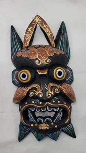 Chinese Folk Art Wooden Hand Carved /Painted Mask - Picture 1 of 13