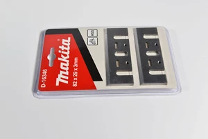 GENUINE MAKITA D-16346 82mm HIGH SPEED STEEL RE-SHARPENABLE PLANER BLADES  - Picture 1 of 2