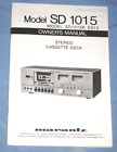 Owner's Manual MARANTZ Model SD 1015 ( SD1015R D815 ) Stereo Cassette Deck  (U4)