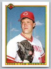 1990  Bowman #43 Tom Browning Cincinnati Reds
