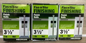 Hillman Fasteners™ 461308 Menge 3 Boxen Verzinkte Oberfläche Nägel 3,5" x 16D 1 Pfund - Bild 1 von 7