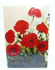 Benaya Ceramic Wall Art Tile Poppies (D1)