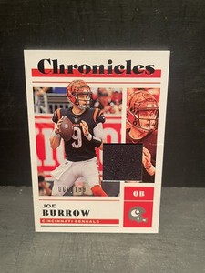Joe Burrow 2022 Panini Chronicles Jersey Patch Relic /199 #5 Cincinnati Bengals