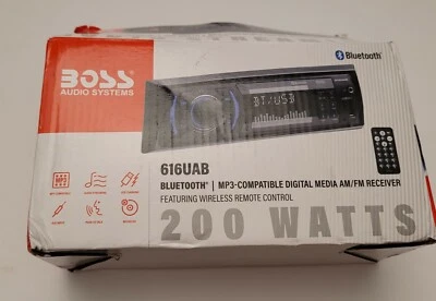 Boss Audio Radio Bluetooth 616UAB MP3 Compatible Head Unit New Open Box  - Image 1 of 4