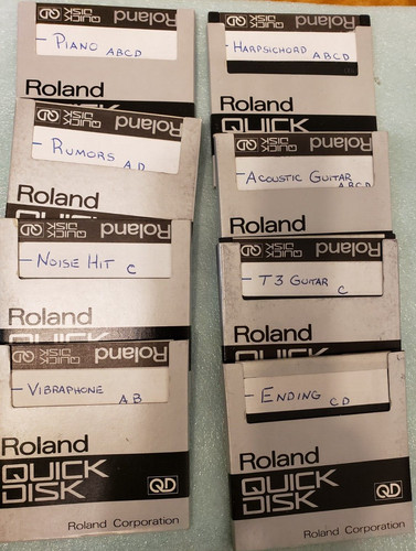 ROLAND QUICK DISK 8 Disks Full pro used Samplers | eBay