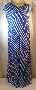 Travelers by Chico's Blue White Stripe Cap Sleeve Dress Size 3 or XL - Tag $109 - Picture 1 of 1
