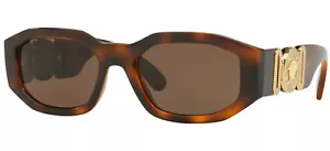 NEW Genuine VERSACE MEDUSA BIGGIE Havana Hexagonal Sunglasses VE 4361 5217/73 - Picture 1 of 6
