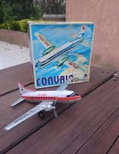 VTG 1970s AIR WEST AIRLINES TIN FRICTION DC-3 PLANE WITH OB LEMY POLIUMEX MEXICO