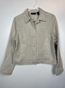 Women’s 100% Linen Jacket Medium/small petite - Picture 1 of 5