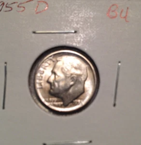 1955-D 10C FB Roosevelt Dime Uncirculated - Picture 1 of 1