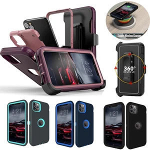Custodia armatura per iPhone 11 12 Pro Max supporto clip cintura adatta a Otterbox Defender - Foto 1 di 39
