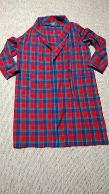 VINTAGE PENDLETON Red Plaid Men's Virgin Wool Robe Large USA Rare Retro Plaid - Image 1 of 4