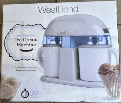 Máquina de helados West Bend doble porción ~ lista en 30 minutos ~ NUEVA EN CAJA Foto 1 de 4