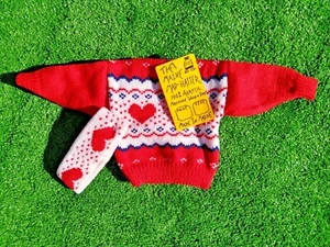 The Maine Mad Hatter Red Hearts Hand Sewn 100% Acrylic 5mo Toddler Sweater NWT - Picture 1 of 2