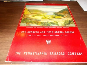Informe anual del ferrocarril de Pennsylvania 1951/arte de portada de curva de herradura - Imagen 1 de 2