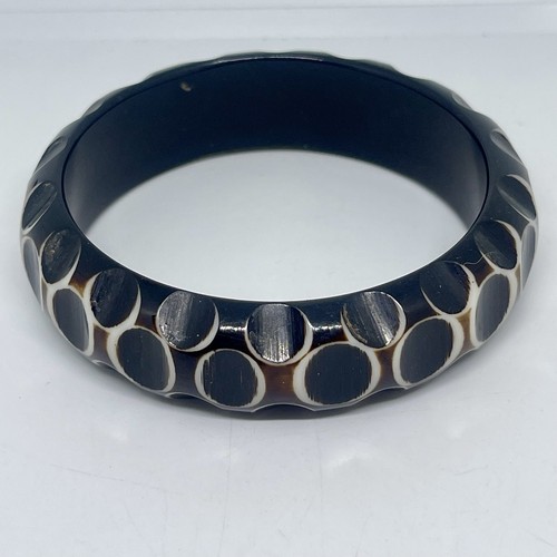 OFF WHITE Bracciale stile safari magro marrone e bianco sporco stampa animalier misura 8