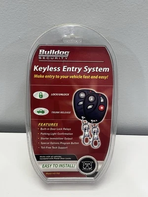 Bulldog Security Keyless Entry System Remote Car Door Lock Trunk Release #KE1702 - Image 1 of 2