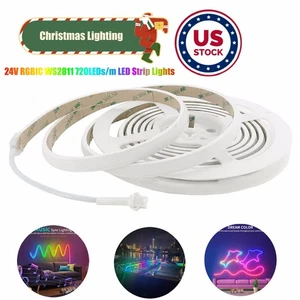 1m 24V RGBIC LED Neon Light Strip WS2811 720LEDs/m LED Pixel Light Ribbon Tape - Picture 1 of 16