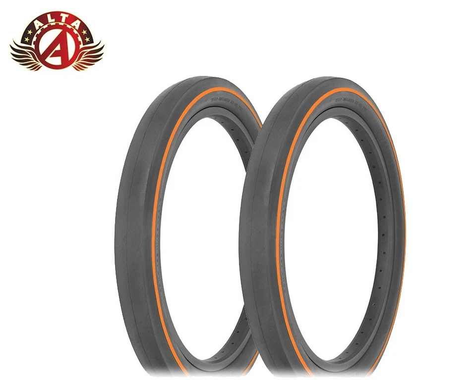 2 ALTA 20" x 2.125 Wide Tread Orange Line Slick Tires – S2 Rim, Stingray/Krates. - Image 1 of 1