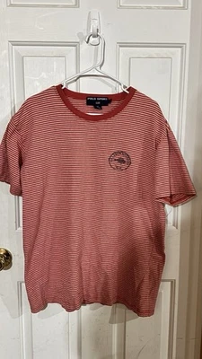 Винтажная футболка Polo Sport в красно-белую полоску Ralph's Harbor L 100% хлопок - Изображение 1 из 3