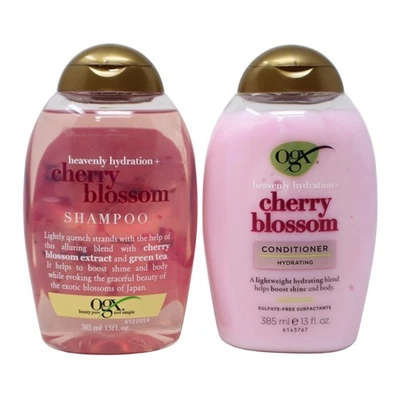 Juego de champú y acondicionador OGX Heavenly Hydration Cherry Blossom, 13 oz ea Foto 1 de 4