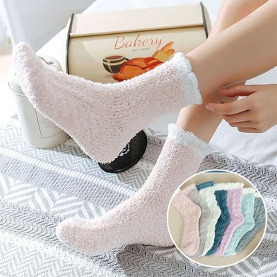 7 пар толстых носков мягкие теплые женские зимние носки плюшевые уютные коралловые флисовые носки - Изображение 1 из 4