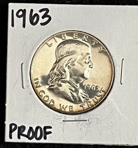 1963 Franklin Proof Half Dollar - Picture 1 of 2